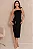 VESTIDO ANGELINA MIDI UM OMBRO COM DETALHE METAL - PRETO - Imagem 1