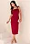 VESTIDO ANGELINA MIDI UM OMBRO COM DETALHE METAL - VINHO - Imagem 4