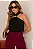BLUSA IRENE DETALHE FLOR DE METAL - PRETO - Imagem 1