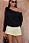 BLUSA GRÉCIA UM OMBRO COM FLOR  REMOVÌVEL - PRETO - Imagem 5