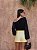 BLUSA GRÉCIA UM OMBRO COM FLOR  REMOVÌVEL - PRETO - Imagem 3