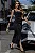 CONJUNTO NÚBIA SAIA MIDI E CROPPED DETALHE BOTÕES - PRETO - Imagem 1