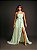 VESTIDO LONGO CHIFON FLOWER BABADO - VERDE MENTA - Imagem 1