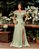 VESTIDO DE FESTA PRISCILA CREPE ACETINADO OMBRO A OMBRO - VERDE MENTA - Imagem 1