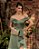 VESTIDO DE FESTA PRISCILA CREPE ACETINADO OMBRO A OMBRO - VERDE OLIVA - Imagem 2