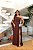 VESTIDO LONGO UM OMBRO FENDA SARA - MARROM - Imagem 1
