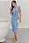 VESTIDO INÊS MIDI DECOTE V FRANZIDO NA CINTURA - AZUL - Imagem 5