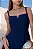 VESTIDO LORENA CURTO EVASÊ COM BOLSOS - AZUL MARINHO - Imagem 2