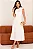 VESTIDO HILDA MIDI DETALHE FLOR - OFF WHITE - Imagem 1