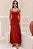 VESTIDO ANTONELLA LONGO COM ALÇA E FENDA - FERRUGEM - Imagem 1