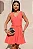 VESTIDO LUIZA DECOTE V COM CINTO - CORAL - Imagem 5