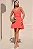 VESTIDO LUIZA DECOTE V COM CINTO - CORAL - Imagem 4