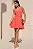 VESTIDO LUIZA DECOTE V COM CINTO - CORAL - Imagem 3