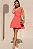 VESTIDO LUIZA DECOTE V COM CINTO - CORAL - Imagem 1