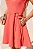 VESTIDO LUIZA DECOTE V COM CINTO - CORAL - Imagem 2