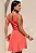 VESTIDO LUIZA DECOTE V COM CINTO - CORAL - Imagem 6