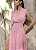 VESTIDO MÔNICA LONGO TEXTURIZADO - ROSA - Imagem 3