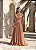 VESTIDO MÔNICA LONGO TEXTURIZADO - AMÊNDOA - Imagem 1