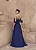 VESTIDO LONGO DREAPEADO INGRID - AZUL MARINHO - Imagem 3