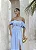 VESTIDO LONGO DREAPEADO INGRID  - AZUL SERENITY - Imagem 3