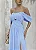 VESTIDO LONGO DREAPEADO INGRID  - AZUL SERENITY - Imagem 4