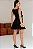VESTIDO ODETE CURTO COM RECORTE E FAIXA - PRETO - Imagem 7
