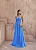 VESTIDO LONGO CREPE SILK AZUL CIANO - DÉBORA - Imagem 1