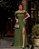 VESTIDO DE FESTA TAMIRES LONGO FLOWERS - VERDE OLIVA - Imagem 1