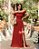 VESTIDO DE FESTA TAMIRES LONGO FLOWERS - TERRACOTA - Imagem 1