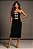 VESTIDO MIDI ALFAIATARIA LAÇO PÉROLAS - PRETO - Imagem 1