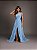 VESTIDO LONGO NULA MANGA GLAMOUR - AZUL SERENITY - Imagem 1