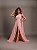 VESTIDO LONGO NULA MANGA GLAMOUR - ROSÉ - Imagem 1
