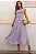 VESTIDO CRISTINA MIDI CREPE COM FRANZIDO BUSTO - LILÁS - Imagem 1