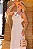 VESTIDO CRISTINA MIDI CREPE COM FRANZIDO BUSTO - BEGE - Imagem 4