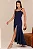VESTIDO ANTONELLA LONGO COM ALÇA E FENDA - AZUL MARINHO - Imagem 4
