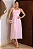 VESTIDO CRISTINA MIDI CREPE COM FRANZIDO BUSTO - ROSA - Imagem 1