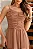 VESTIDO CRISTINA MIDI CREPE COM FRANZIDO BUSTO - CARAMELO - Imagem 2