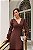VESTIDO DE FESTA GIOVANA CREPE MUSSELINE DETALHE PLISSADO - MARROM - Imagem 3