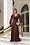 VESTIDO DE FESTA GIOVANA CREPE MUSSELINE DETALHE PLISSADO - MARROM - Imagem 7