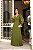 VESTIDO DE FESTA GIOVANA CREPE MUSSELINE DETALHE PLISSADO - VERDE OLIVA - Imagem 1
