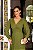VESTIDO DE FESTA GIOVANA CREPE MUSSELINE DETALHE PLISSADO - VERDE OLIVA - Imagem 5