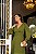 VESTIDO DE FESTA GIOVANA CREPE MUSSELINE DETALHE PLISSADO - VERDE OLIVA - Imagem 6