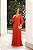VESTIDO DE FESTA GIOVANA CREPE MUSSELINE DETALHE PLISSADO - TERRACOTA - Imagem 4