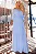 VESTIDO LONGO LILIAN CREPE COM FAIXA - AZUL - Imagem 6