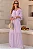 VESTIDO LONGO LILIAN CREPE COM FAIXA - LILÁS - Imagem 1