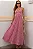 VESTIDO SALETE LONGO POÁ ZÍPER COSTAS - ROSA - Imagem 1