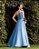 VESTIDO DE FESTA PALOMA ZIBELINE UM OMBRO - AZUL SERENITY - Imagem 3