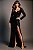 VESTIDO LONGO ML PAETÊ FENDA GLAMOUR - PRETO - Imagem 1
