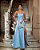 VESTIDO LONGO DE FESTA SANTORINI ZIBELINE GLOW - AZUL SERENITY - Imagem 1