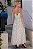 VESTIDO SALETE LONGO POÁ ZÍPER COSTAS - BEGE - Imagem 4